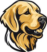 A friendly golden retriever dog with a happy expression, perfect for pet-related designs, logos, and branding vector