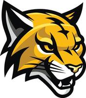 Wildcat Mascot with Aggressive Expression vector
