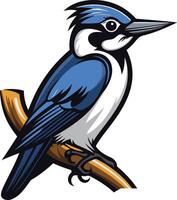 Blue Jay Perched on a Branch vector