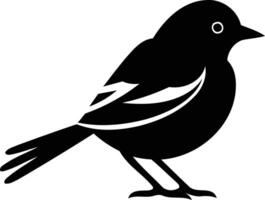 Simple black and white silhouette of a bird, perfect for creating logos, icons, or illustrations vector