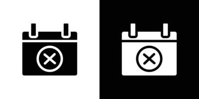 Cancel event icon logo set vector