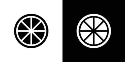 Citrus, lemon, lime, orange, tangerine slice icon vector