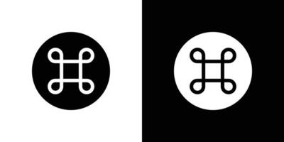 Cmd or command icon logo set vector