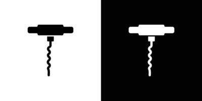 Corkscrew opener icon logo set vector