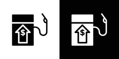 Fuel price increase icon logo set vector