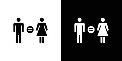 Gender equality icon logo set vector