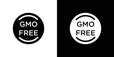 gmo free icon logo set vector