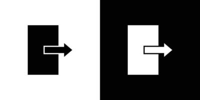 Logout exit icon logo set vector