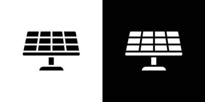 Solar panels icon logo set vector