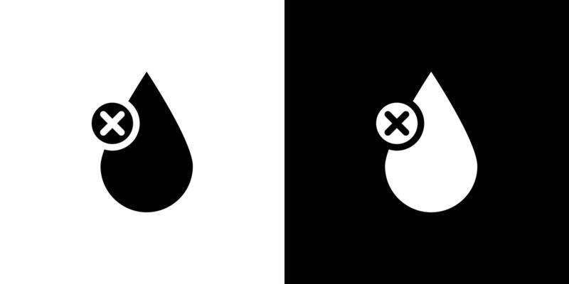 Water not clear icon logo set