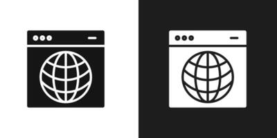 Browser icon logo set vector