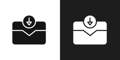 Inbox icon logo set vector