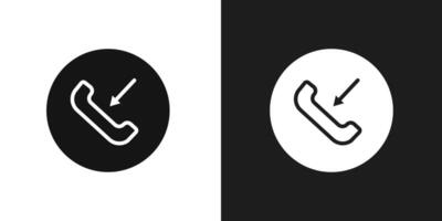 Incoming Call icon logo set vector