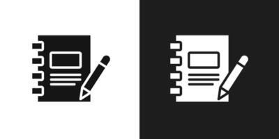 Notebook icon logo set vector
