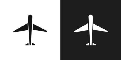 avión icono logo conjunto vector