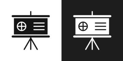 Presentation icon logo set vector