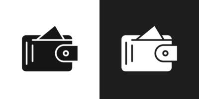 Wallet icon logo set vector