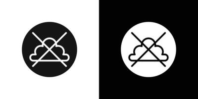 cloud sync disable icon logo set vector