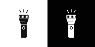 Flashlight torch icon logo set vector