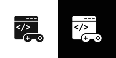 Game developing icon logo set vector