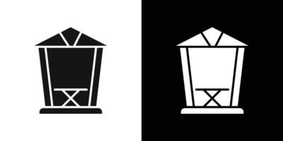 Gazebo icon logo set vector