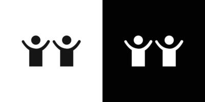 happy people icon logo set vector