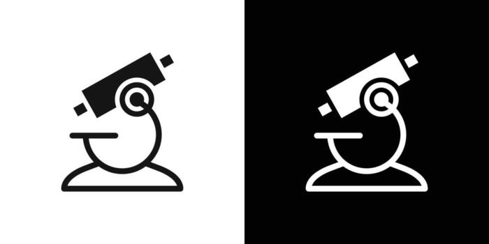 microscope icon logo set vector