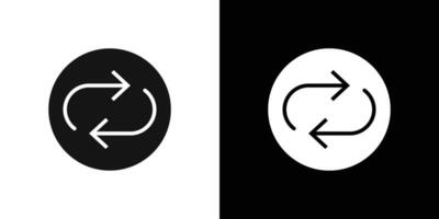 Repeat reload arrow icon logo set vector