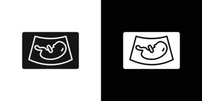 Ultrasonography icon logo set vector