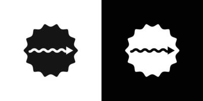 undulating arrow icon logo set vector