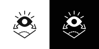viewing angle icon logo set vector