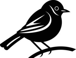Simple yet elegant silhouette of a bird perched on a branch, perfect for branding, websites, and print designs vector