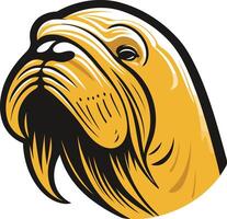 Walrus Head Illustration vector