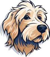 Cute cartoon illustration of a dog with a friendly expression vector