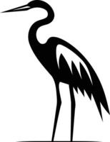 Simple, elegant silhouette of a crane, perfect for logo design or branding vector