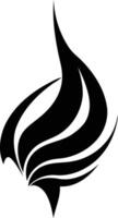 Abstract flame design, perfect for tattoo inspiration, branding, and design projects vector