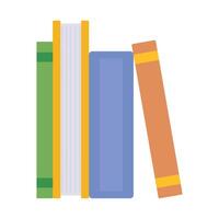 A stack of books on a white background vector