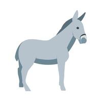 A donkey is standing in front of a white background vector