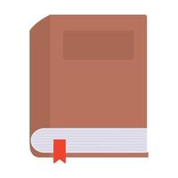 An open book with a red ribbon on it vector