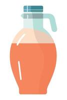 A jug of orange juice on a white background vector