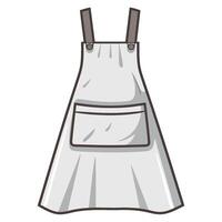 A white apron with a pocket on the front vector