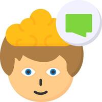 Inner Dialogue Icon Design vector