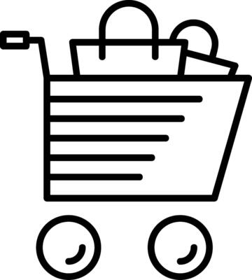 Shopping Trolley Icon Design