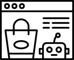 Virtual Shopping Assistant Icon Design vector