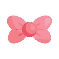 A pink bow with a large ball on it vector