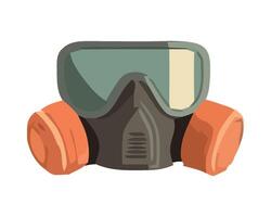 Gas mask and goggles on a white background vector