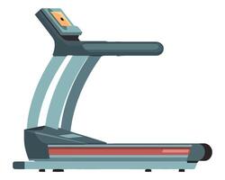 A treadmill is shown on a white background vector