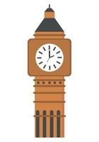 Big ben clock tower icon illustration design vector