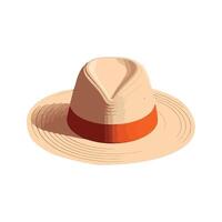 A hat with a red band on it vector