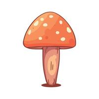 A cartoon mushroom with brown spots on it vector